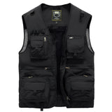 Multi-pocket tactical mesh vest in electric blue, featuring a lightweight and breathable design suitable for outdoor activities, with a focus on fashion elements like a collar and sleeve details.