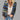 Multicolor Bohemian chunky knit wool cardigan in blue, featuring an oversized design with long sleeves and a cozy collar, suitable for a casual and stylish outerwear look.