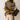 Multicolor chunky knit wool blend turtleneck sweater in shades of brown for women, size XXL, featuring a cozy design with long sleeves and a warm, textured collar.