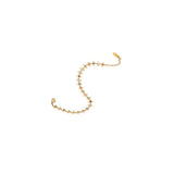 Multicolor gemstone necklace with 18K gold plating, featuring a variety of vibrant gemstones arranged in a gold-tone setting.