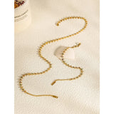 Multicolor Gemstone Necklace - YA-CHAN 18K Gold Plated Luxury Jewelry featuring intricate gemstone arrangement on a gold-plated chain, displayed with serpent-like design elements and artistic patterns.