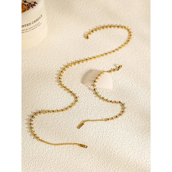 Multicolor Gemstone Necklace - YA-CHAN 18K Gold Plated Luxury Jewelry featuring intricate gemstone arrangement on a gold-plated chain, displayed with serpent-like design elements and artistic patterns.