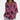 Navy blue floral linen V-neck blouse with short sleeves and a relaxed fit, designed for women's casual summer wear.