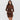 
A fashion model wearing a navy blue high neck long sleeve mini dress with pockets, showcasing the garment's fit and style on the arms, neck, waist, and thighs.