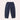 Navy blue men's linen pants with an elastic waist, designed for breathability and eco-friendliness.