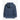 Navy blue ribbed cowl neck hoodie for men featuring long sleeves and a stylish pleated design.