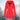 
A red insulated hooded winter parka jacket for women in size 3XL, featuring long sleeves and a warm textile material. The jacket has a stylish fashion design with a collar for added warmth.