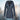 Navy blue insulated hooded winter parka jacket for women in size 3XL, featuring a stylish design with a high collar, full-length sleeves, and a durable textile.