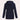 Navy blue women's lightweight hooded parka designed as a water-resistant jacket with a collar and long sleeves, shown in a solid color pattern.