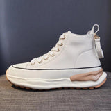 Navy blue zipper wedge sneakers with a chunky platform featuring a sporty and modern design, suitable for outdoor activities.