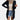 Off-shoulder black mini dress with long sleeves and pockets, designed for women in a casual style, size 2XL.