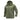 Olive green tactical fleece hoodie with military-style insulation, featuring long sleeves, a hood, full front zipper closure, and multiple pockets.