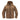 Brown tactical fleece hoodie with a full front zipper, featuring a high collar, long sleeves, and multiple practical pockets, designed as an insulated military-style outerwear in size 4XL.