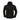 Black tactical fleece hoodie featuring a military-inspired insulated design, with long sleeves, a high neck collar, and a full zip closure.