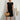 
A black women's casual summer midi dress in size 2XL featuring short sleeves and a crew neck design.
