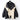 Elegant black silk blend women's hooded cape jacket in a military style, featuring a stylish collar and sleeves, displayed on a clothes hanger.