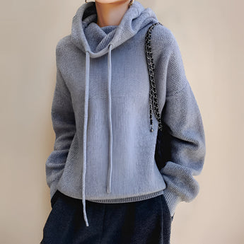 Olive green women's oversized hoodie with a cozy design, featuring long sleeves and a relaxed fit, ideal for fall and winter fashion.