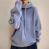 Olive green oversized hoodie for women featuring long sleeves and a cozy design, perfect for fall and winter, in a gray large size variant.