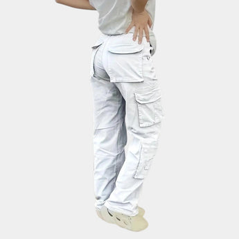Olive green women's slim fit tactical cargo pants with multiple pockets, showcasing a sporty and functional design ideal for active wear.