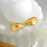 Optimized Minimalistic 9mm 18K Gold Plated Lightweight Ring - 4g featuring a sleek, oval design with a smooth, gold finish.