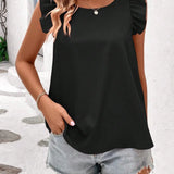 Orange Criss-Cross Back Sleeveless Women's Tank Top in Nero color, displaying a stylish summer fashion design with a fitted waist and sleeveless cut, suitable for warm weather wear.