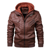 Orange hooded jacket with leather details, featuring a stylish urban design, suitable for winter; available in a vibrant red color and size 3XL, showcasing sleeves, a collar, and crafted from natural materials.