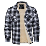 Men's orange plaid flannel shirt in tartan pattern, featuring long sleeves, a structured collar, and front pockets, available in Nero color variant and size 5XL.