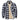 Men's orange plaid flannel shirt in tartan pattern, featuring long sleeves, a structured collar, and front pockets, available in Nero color variant and size 5XL.