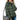 Oversized black and white checkered jacket in a plus size, featuring a trendy tartan pattern. The jacket has a collar and long sleeves, with a focus on the shoulder and neck areas. The variant shown is in a green color, size XL, with an emphasis on its flattering fit around the waist.