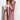 Oversized rose-colored hoodie dress in XL, featuring cozy knit fabric with long sleeves, a comfortable hood, and convenient pockets.