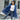 Oversized blue fur hooded coat, long sleeves, suitable for winter fashion, displayed in 4XL size.