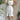 White Peach Pencil Midi Dress with Short Sleeves, Side Slit, and Office Chic Style in XL Size.