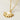 A gold floral pendant necklace with an amber pearl centerpiece, designed by YA-CHAN, featuring a delicate metal chain and elegant circle design, perfect as a fashion accessory.