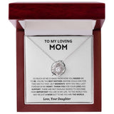 Personalized heart-shaped silver necklace with 14K white gold finish, presented in a mahogany luxury box with LED – ideal Mother’s Day gift from daughter.
