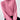 Pink Chunky Ribbed Knit Turtleneck Sweater for Women