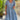 Blue cotton ruffle tiered midi dress with short sleeves and a defined waist, designed for casual summer fashion.