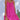 Pink floral sleeveless midi dress displayed on a mannequin or model, highlighting its lightweight A-line design suitable for resort wear. The dress features a vibrant floral pattern, emphasizing its feminine and summery appeal.