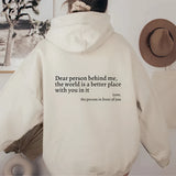 Pink tie-dye hoodie with a self-love inspirational quote, featuring long sleeves and a comfortable fit, displayed on a plain background.