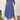 Plus size blue loose fit midi dress with oversized silhouette, designed for casual summer wear. The dress features a one-piece garment style with a comfortable shoulder fit and a round neck, suitable for 2XL size.