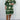 
A plus size dark green V-neck boho summer dress with floral embroidery, shown in size 3XL. The dress is a one-piece garment with short sleeves and falls to the knees.