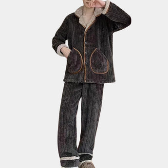 A cozy plush teddy bear jacket made from warm sherpa fleece designed for women, featuring a stylish collar and long sleeves, perfect for winter wear.