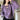 Purple V-neck mohair sweater for women in size 2XL, featuring long sleeves and a cozy knit design, ideal for fall wear.