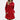 Red women's long sleeve hoodie dress in XL size, featuring a relaxed fit with comfortable and stylish design elements such as a hood, long sleeves, and a waistline that accentuates the figure. The dress showcases a vibrant red color, perfect for a fashionable look.