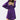 Purple women's long sleeve hoodie dress in size XL, showcasing a comfortable fit with a stylish design featuring a hood and long sleeves. The dress is primarily purple with white accents, highlighting its one-piece garment style.