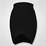 Red high-waisted bodycon pencil skirt for formal evening wear in a Nero color, size L.