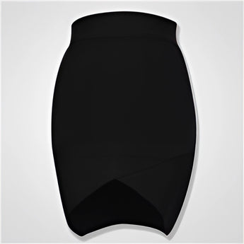 Red high-waisted bodycon pencil skirt for formal evening wear in a Nero color, size L.
