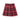 Red plaid pleated tartan skirt with a classic schoolgirl style and mini kilt length, featuring a vibrant pattern and fitted waist.