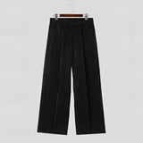 High-waist red striped palazzo pants featuring a wide-leg design in a Nero color, shown in 5XL size.