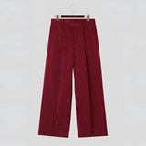 Red striped palazzo pants in high waist and wide leg style, size 5XL, displayed with a focus on the bold red and white stripe pattern.