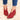 Red suede pointed toe women's ankle booties with a slip-on design and low heel, shown in size 42.